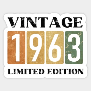 Vintage 1963 Birthday Sticker